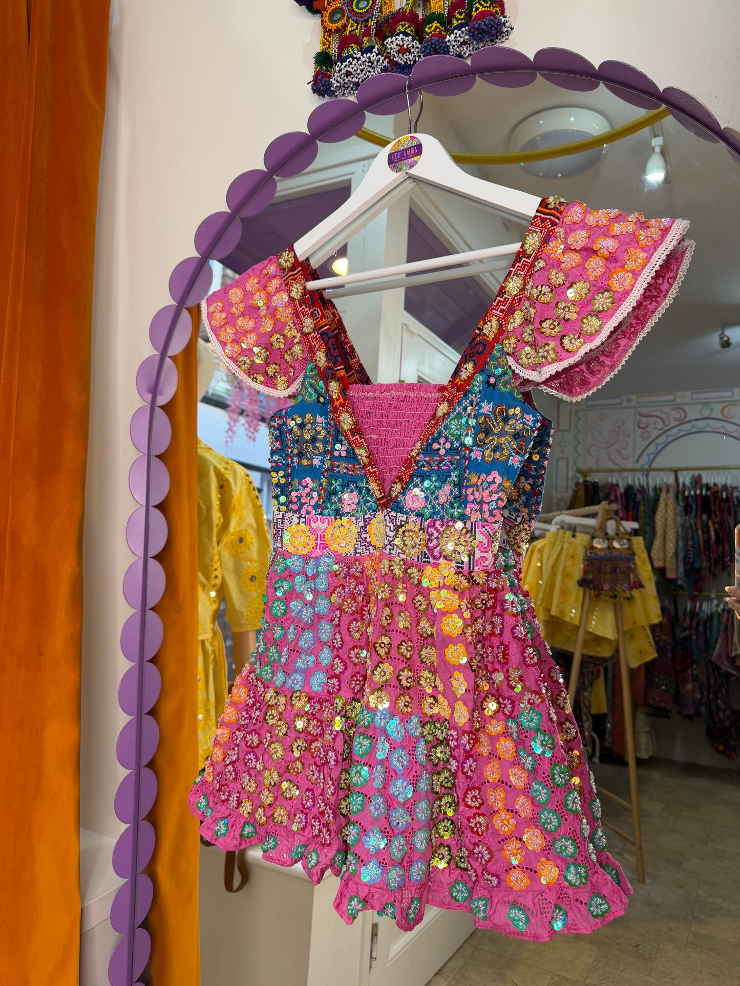 Gypsy Soul Tassel Broderie Anglaise Pink Top