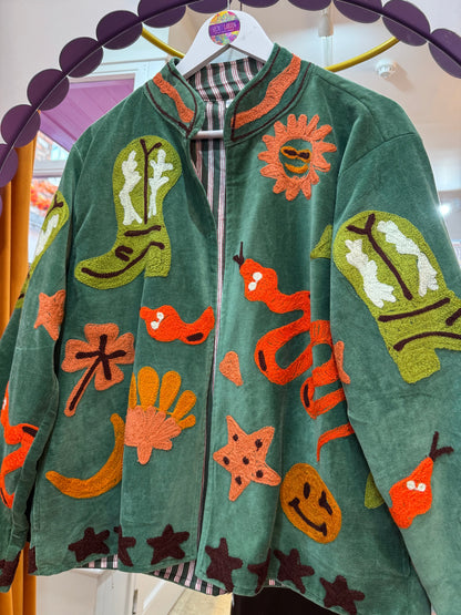 Velvet Suzani Duster Jacket