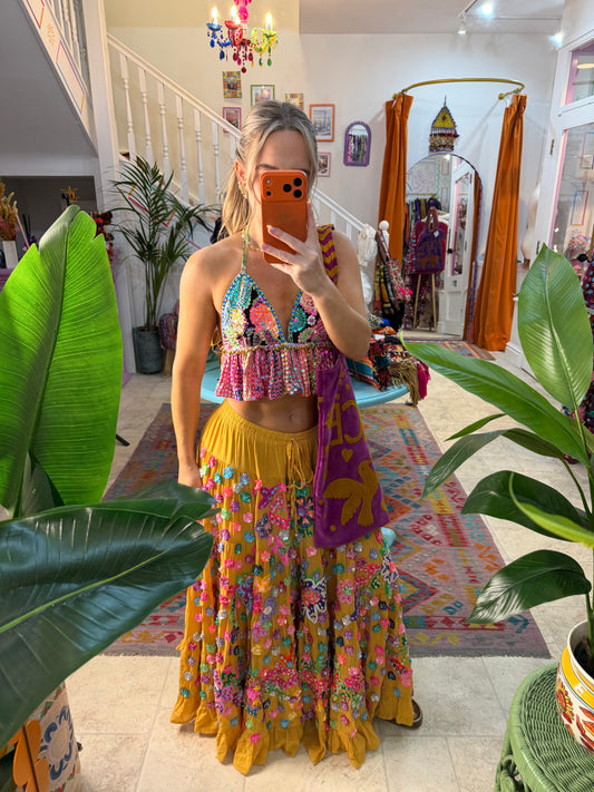 Gypsy Soul Mustard Ibiza Skirt