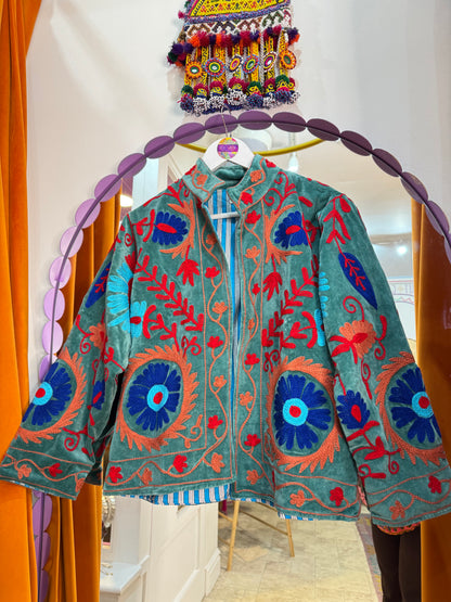 Velvet Suzani Duster Jacket