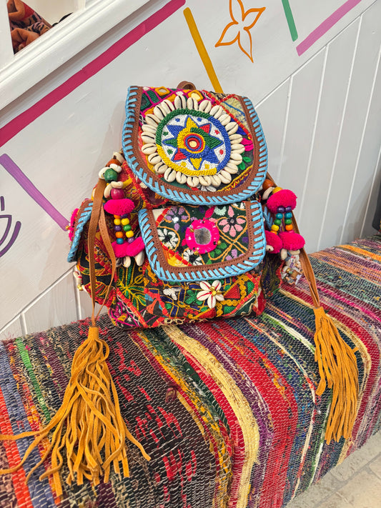 Boho Backpack Blue - 2