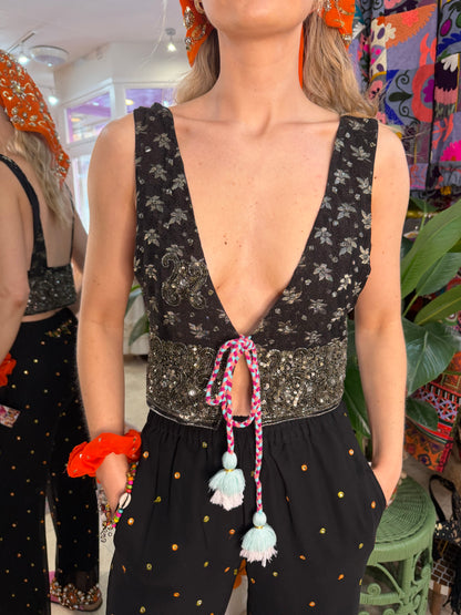 Sari Top in Black