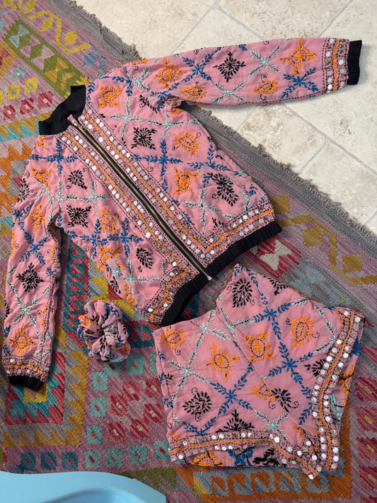Phulkari Bomber & Shorts Co ord