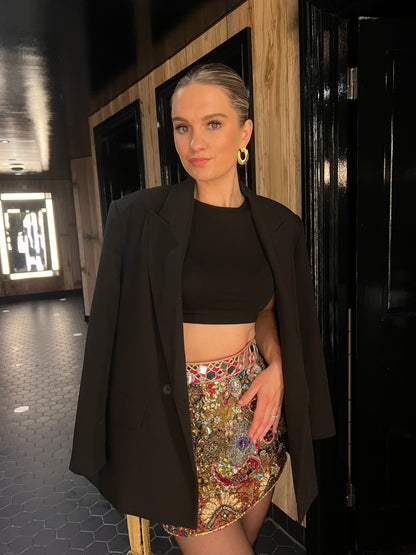 Vintage Embellished Bloom Skirt