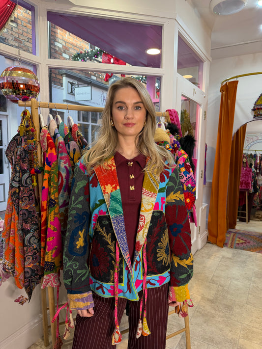 Kantha Tie Blanket Jacket