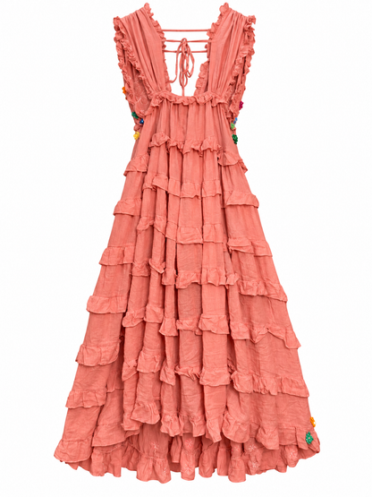 Gypsy Soul Maxi Dress in Peach