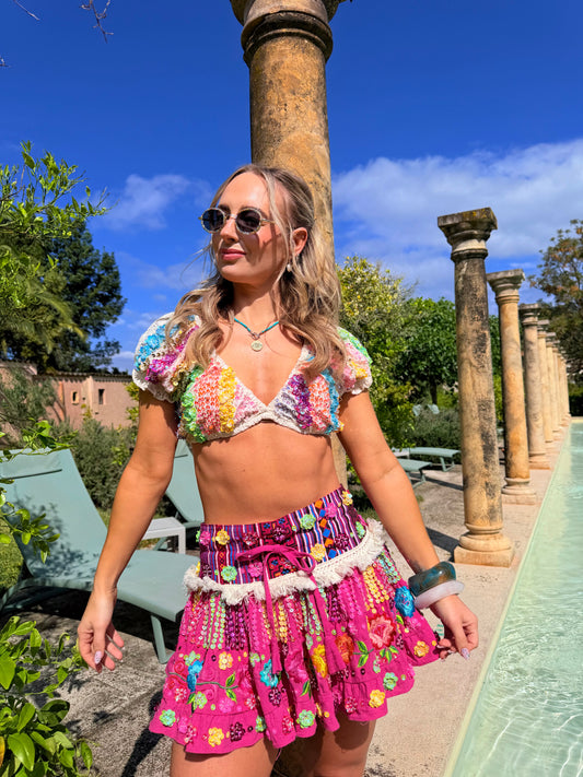 Gypsy Soul Mini Pink Skirt