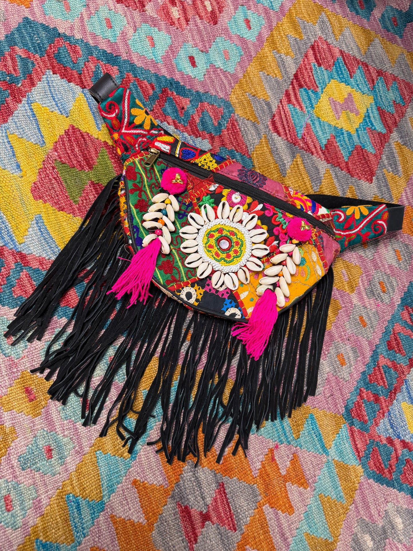 Boho Black Bumbag