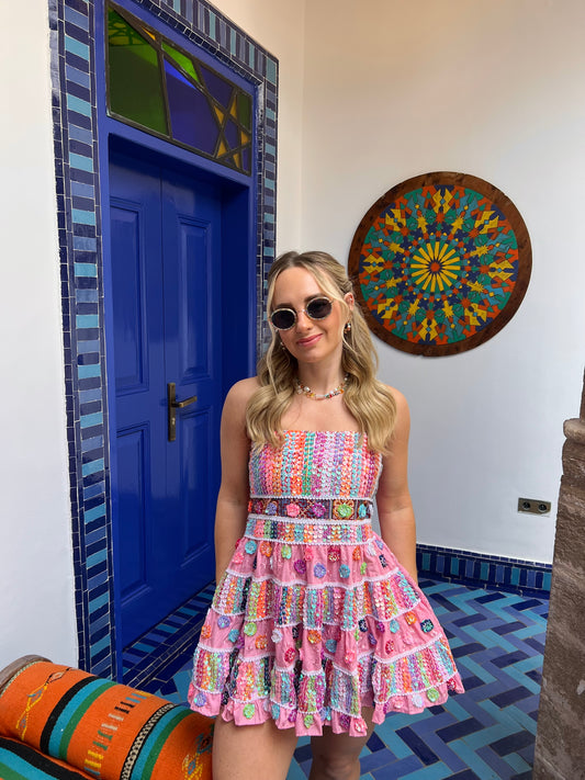 Gypsy Soul Dress in Pink - 1
