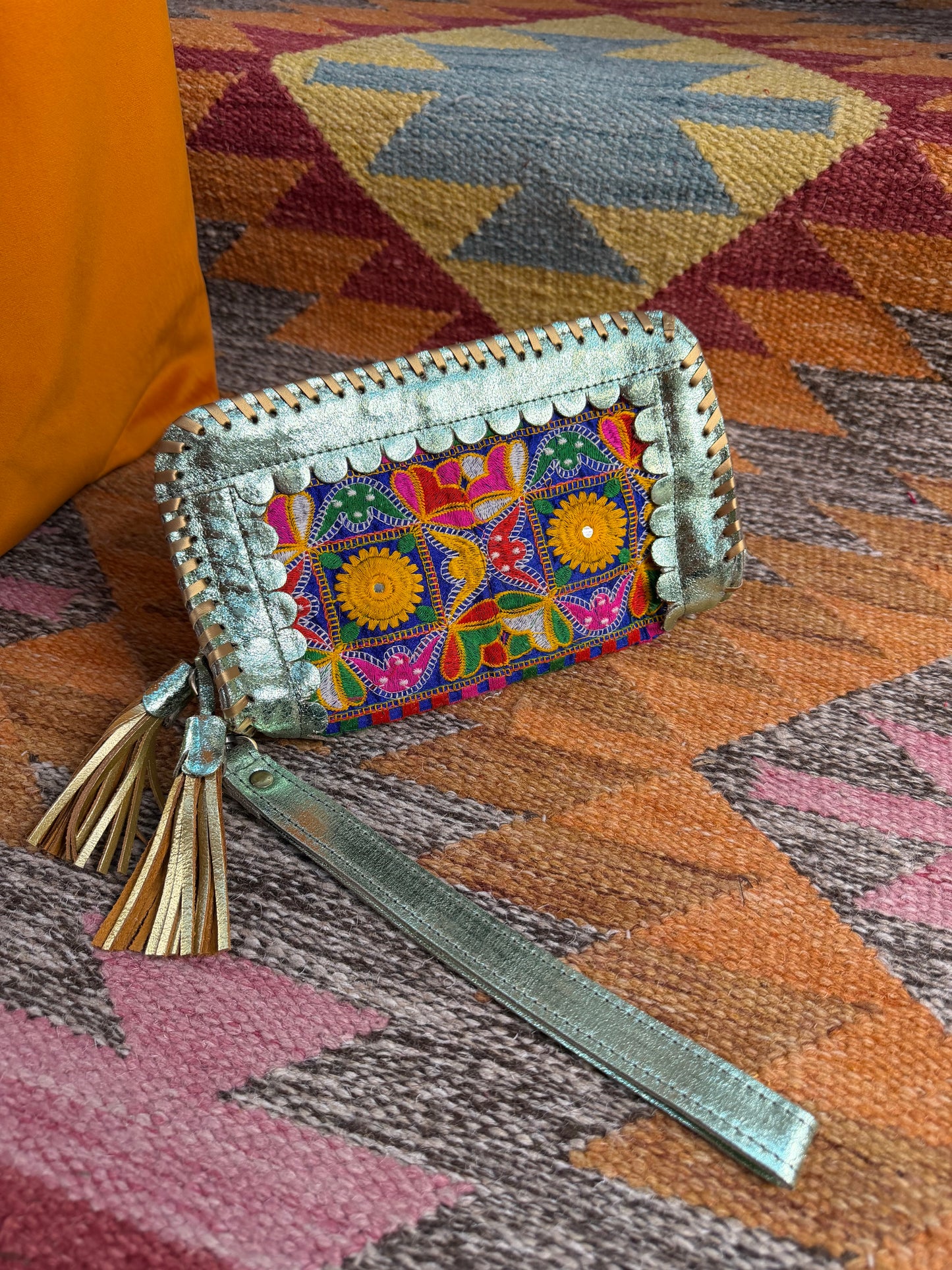 Metallic Kutch Bag