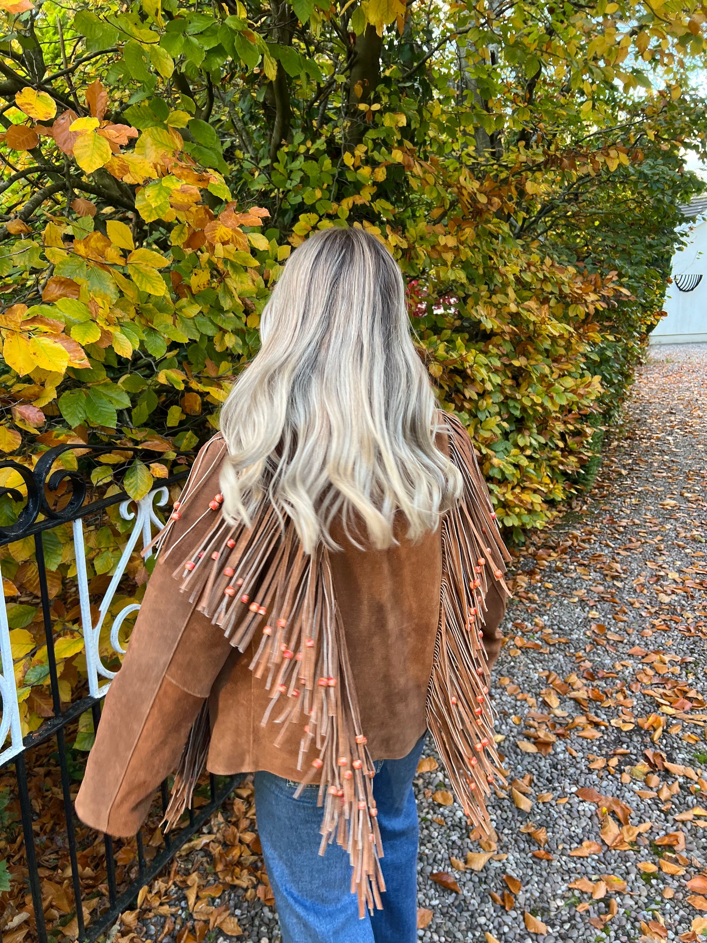 Arizona Tan Tassel Suede Jacket - Pre Order