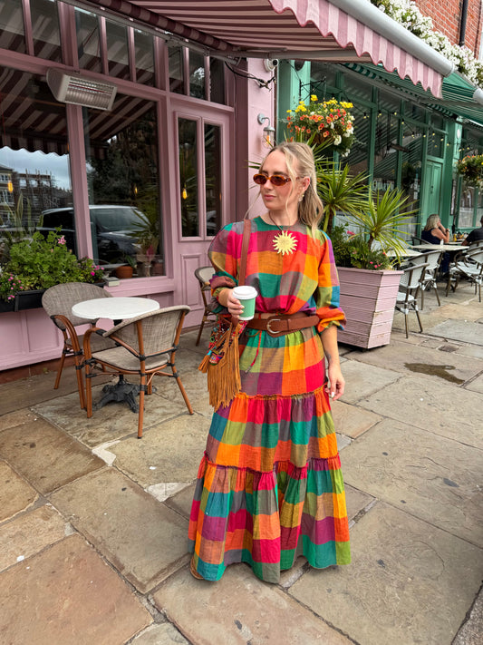 Madras Maxi Skirt