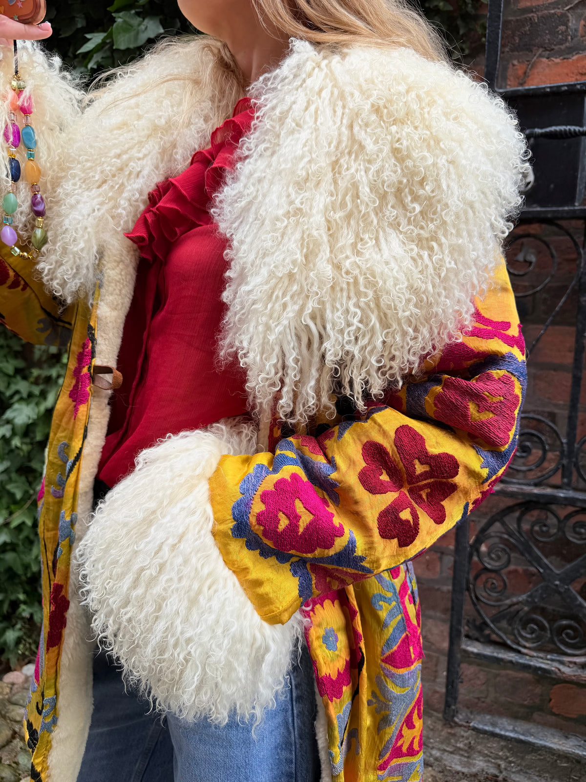 Vintage 70s Suzani Long Coat