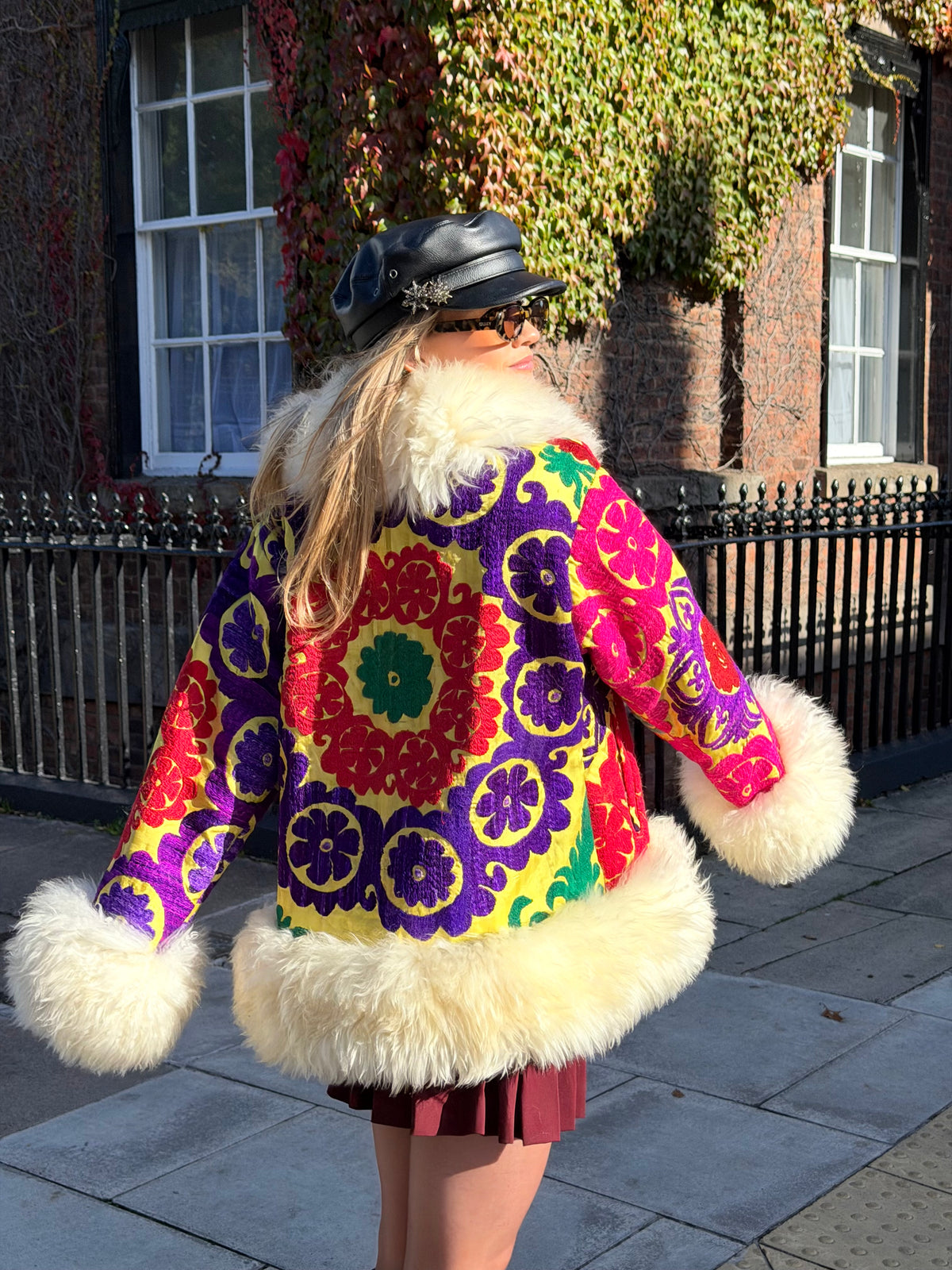 Vintage 70s Suzani Short Coat