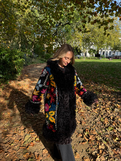 Vintage 70s Afghan Suzani Long Coat