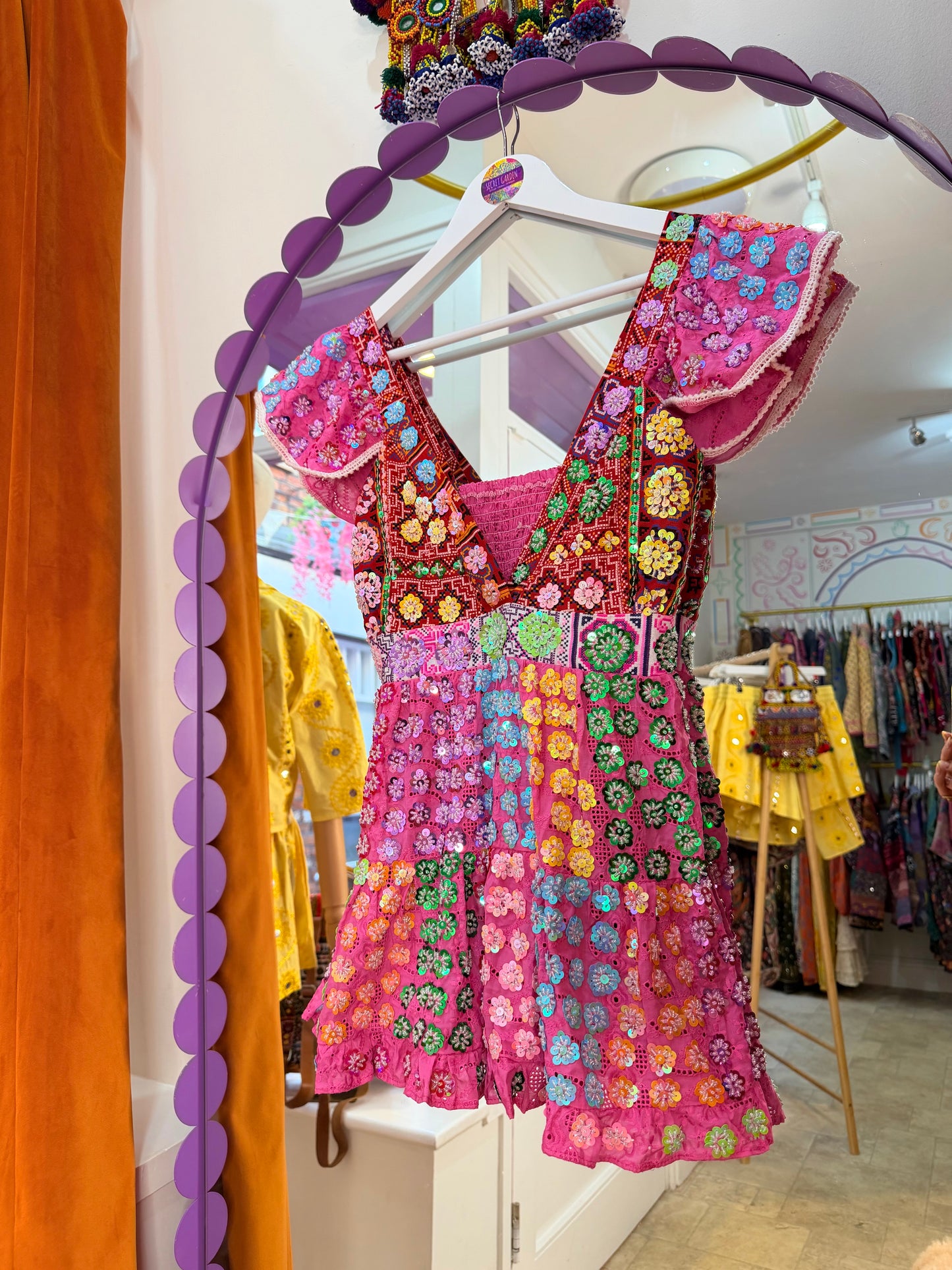 Gypsy Soul Tassel Broderie Anglaise Pink Top