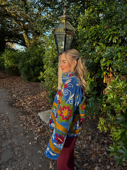 Velvet Suzani Duster Jacket