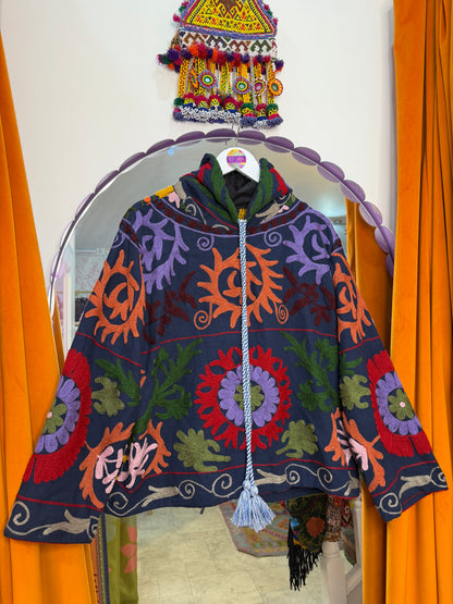Suzani Hoodie Navy