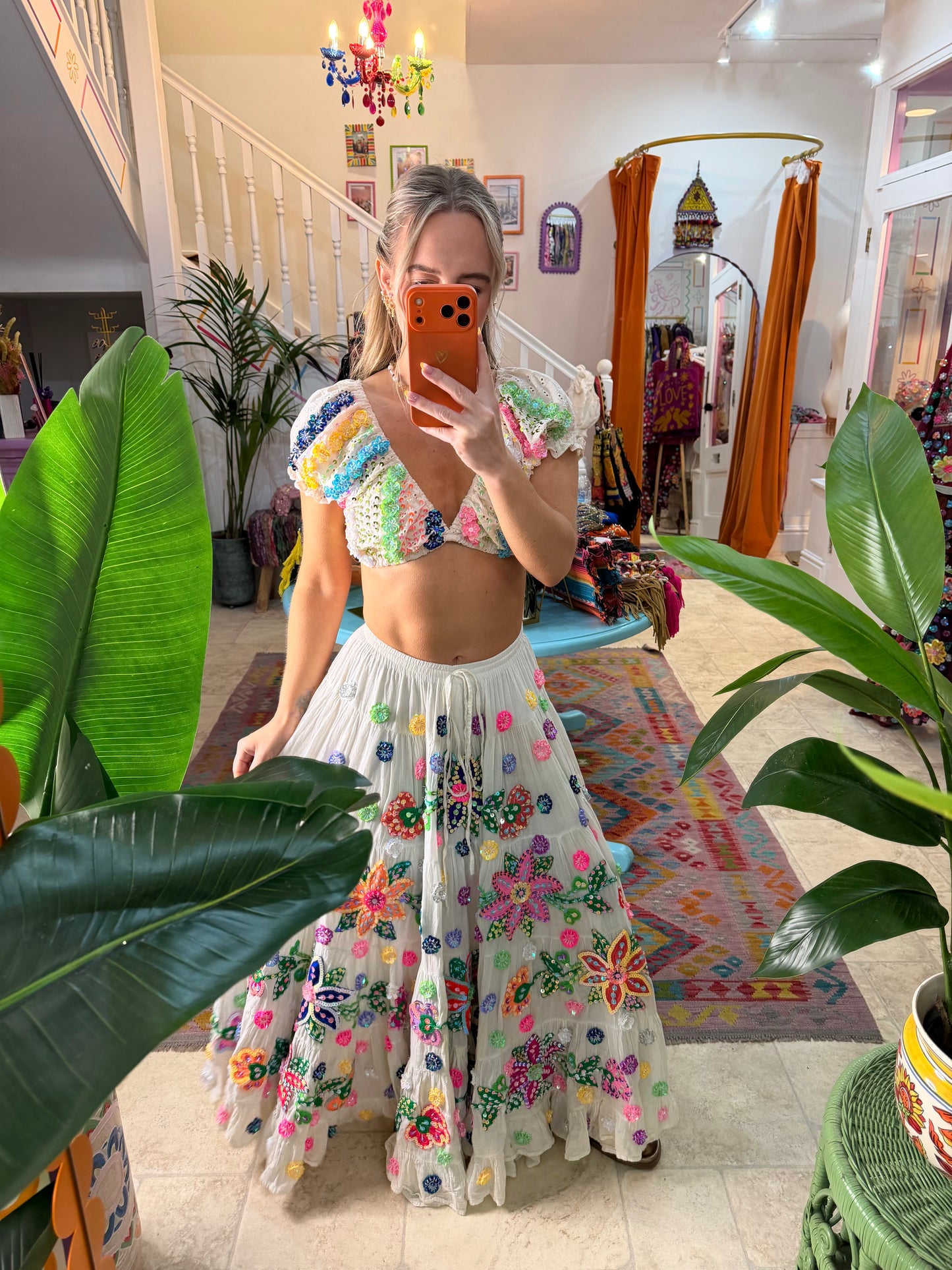 Gypsy Soul Floaty White Skirt