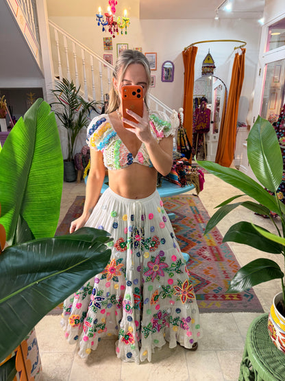 Gypsy Soul Floaty White Skirt