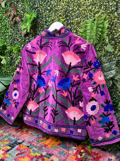 Velvet Suzani Duster Jacket
