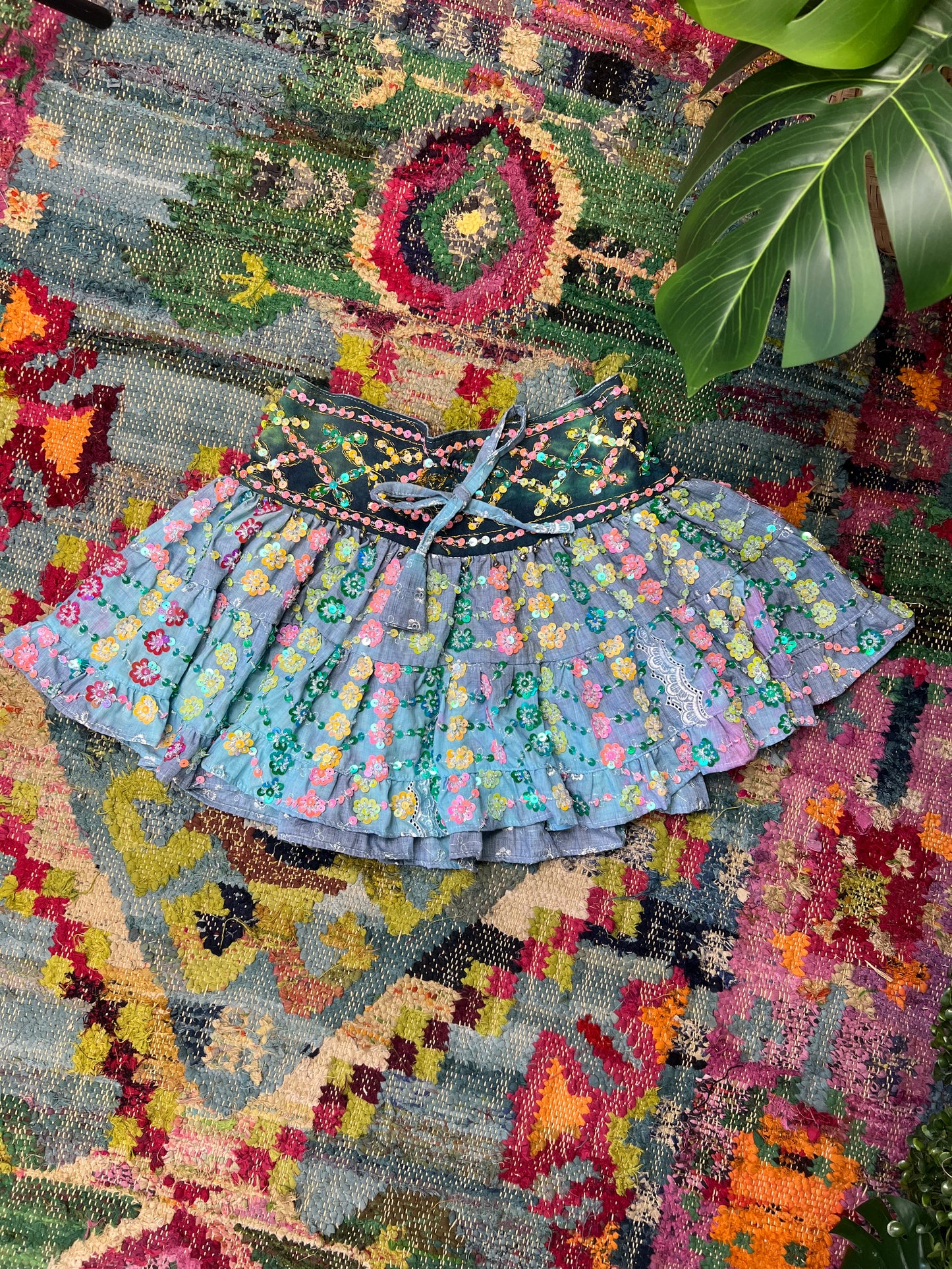 Gypsy Soul Mini Blue Skirt - 2