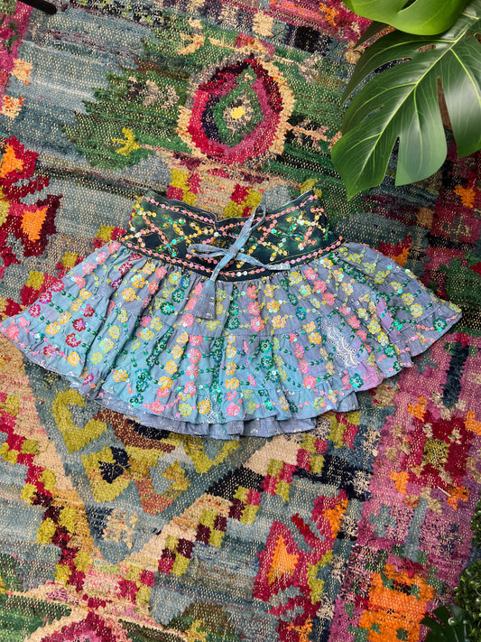Gypsy Soul Mini Blue Skirt - 2