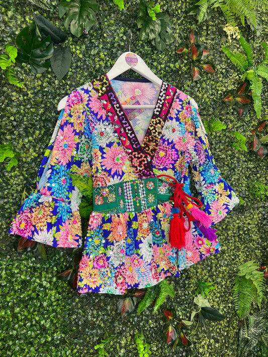 Gypsy Soul Kimono Wrap Top - Flower