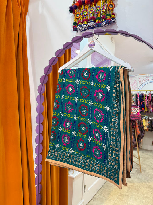 Phulkari Wool Scarf - 6