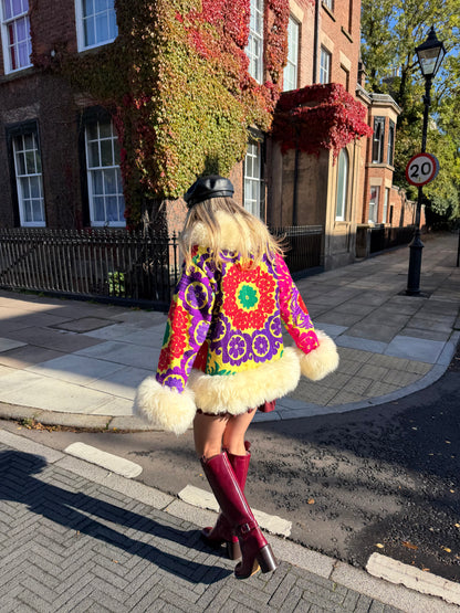 Vintage 70s Suzani Short Coat