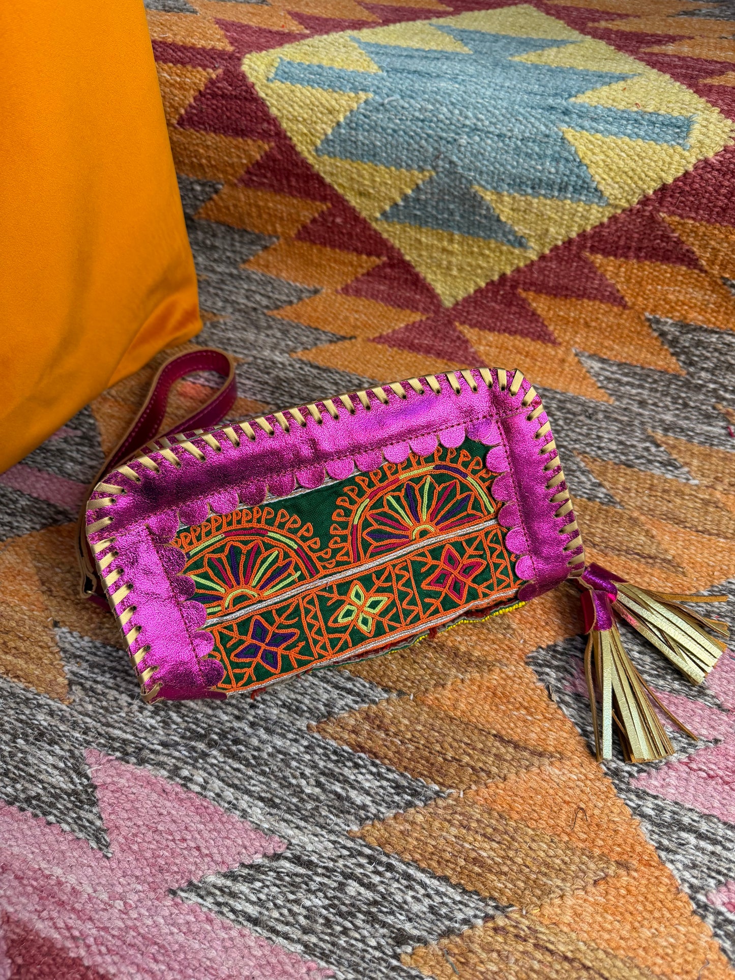 Metallic Kutch Bag