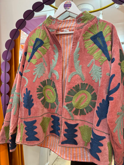 Velvet Suzani Duster Jacket