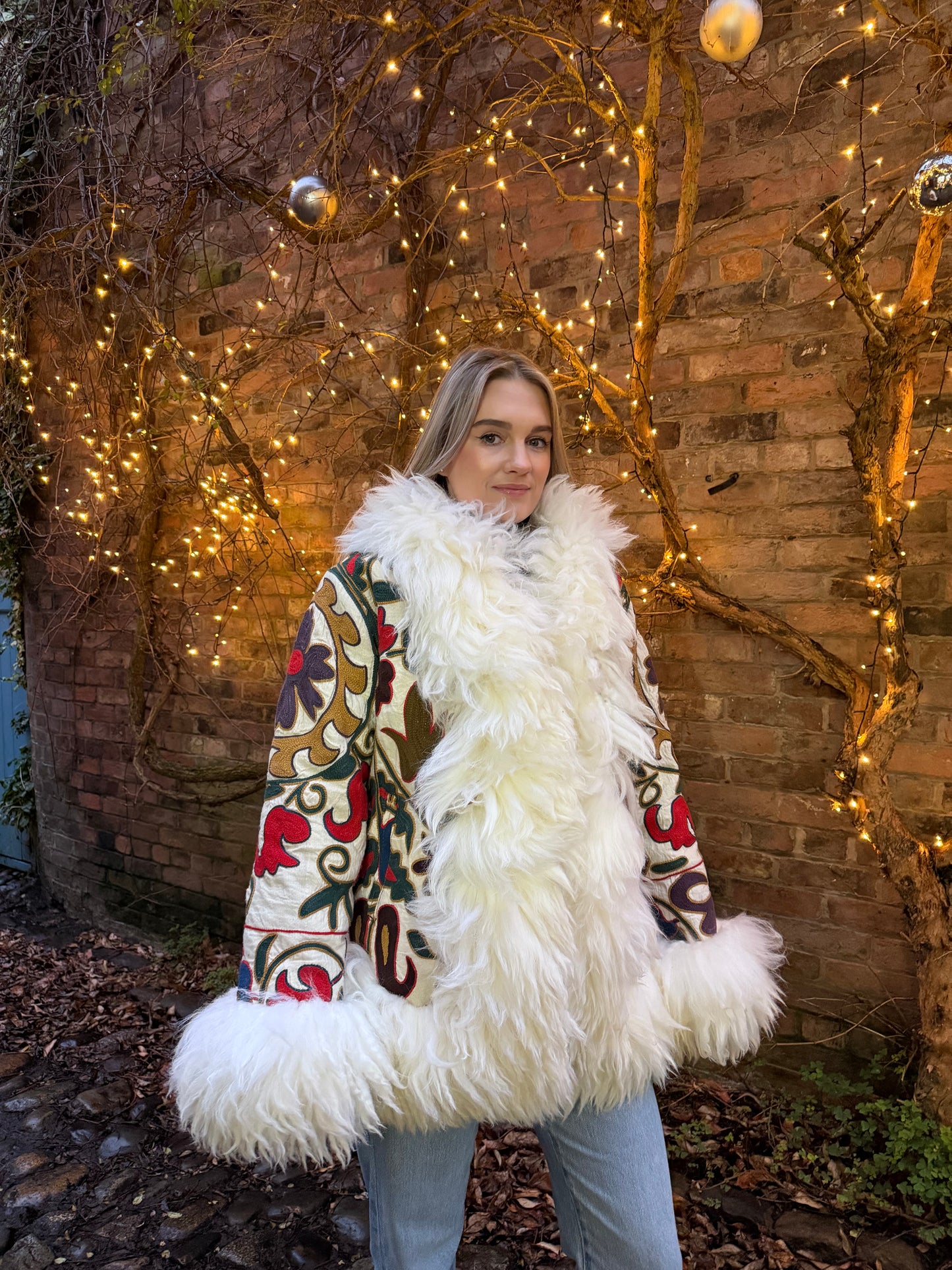 Vintage 70s Afghan Suzani Short Coat