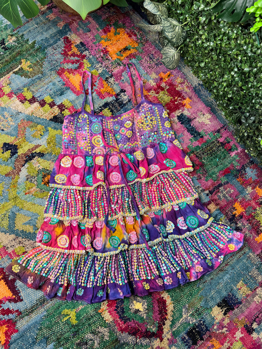 Gypsy Soul Tie Dye Ruffle Dress - 10