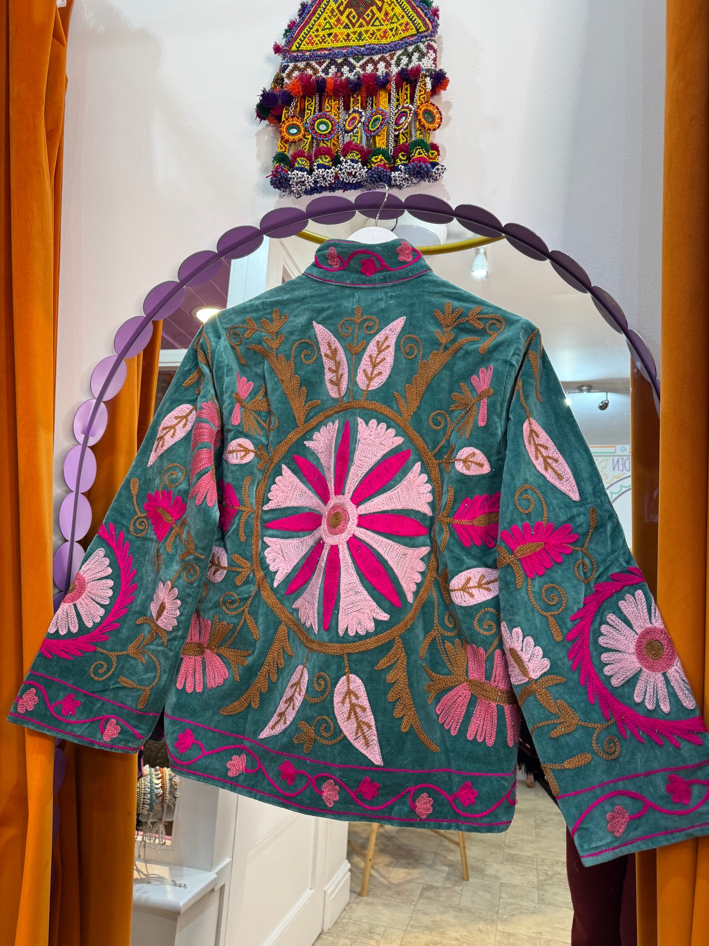 Velvet Suzani Duster Jacket