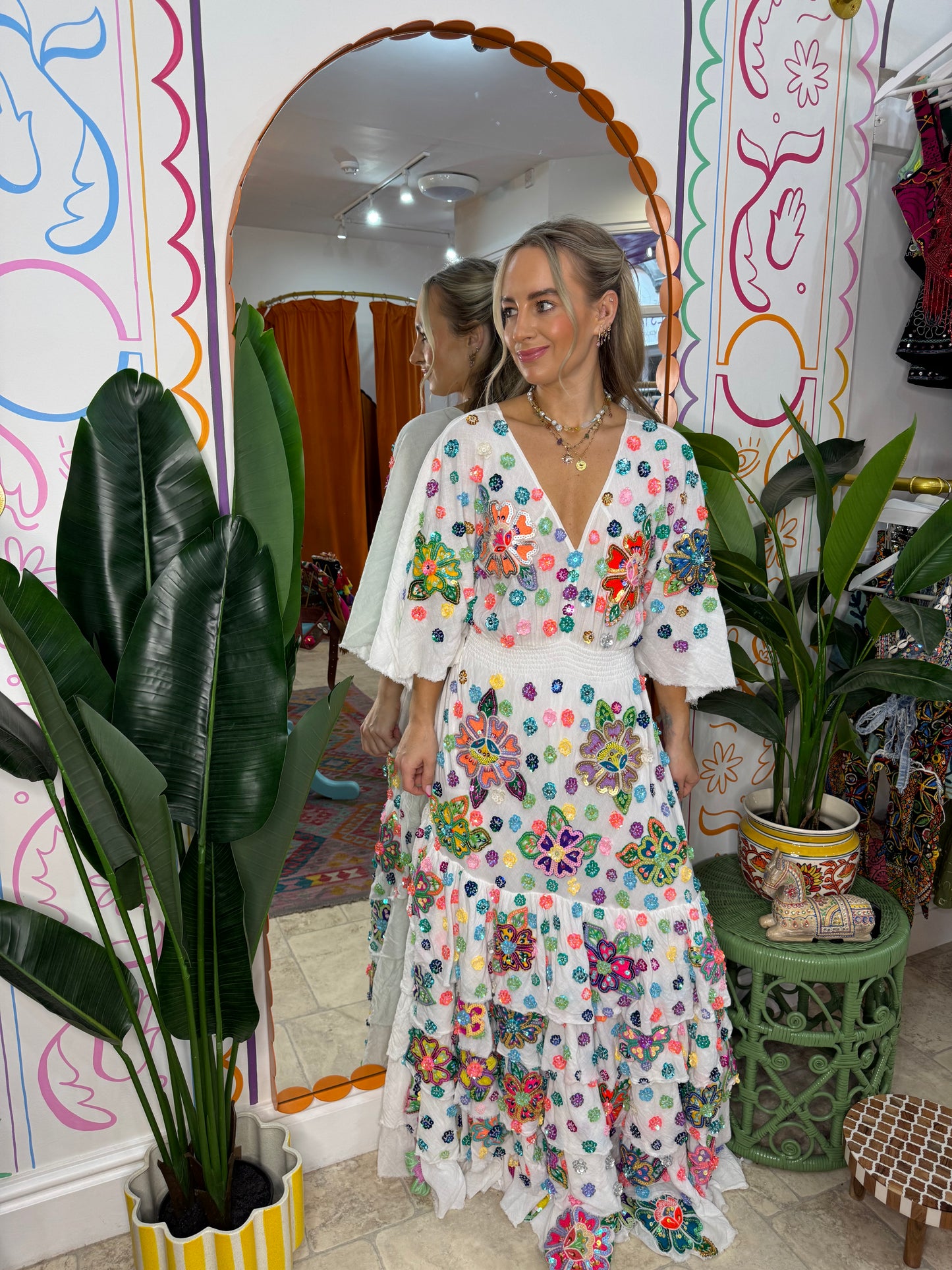 Gypsy Soul Maxi Dress in White