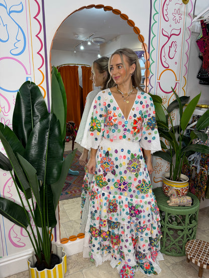 Gypsy Soul Maxi Dress in White