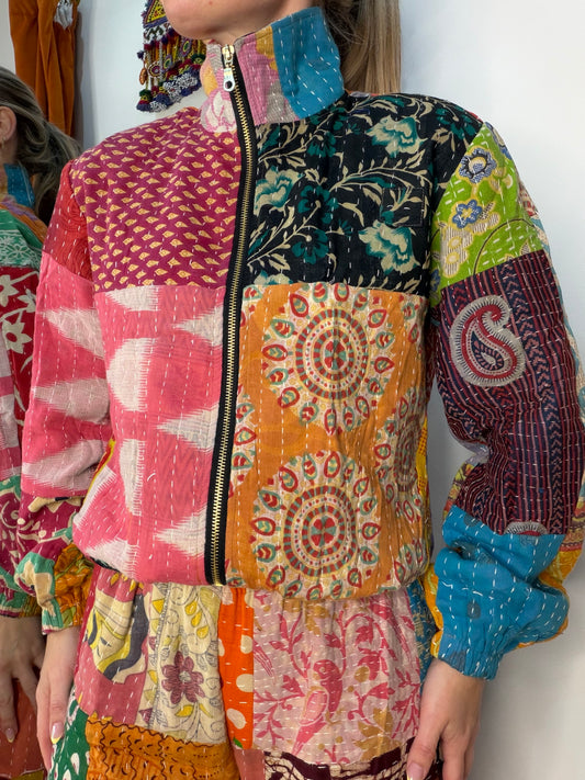 Blanket Kantha Bomber - 2 - UK 6-8