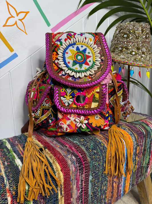 Boho Backpack Pink - 3