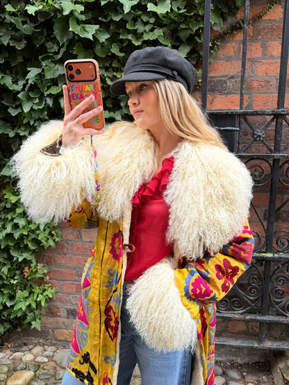 Vintage 70s Suzani Long Coat