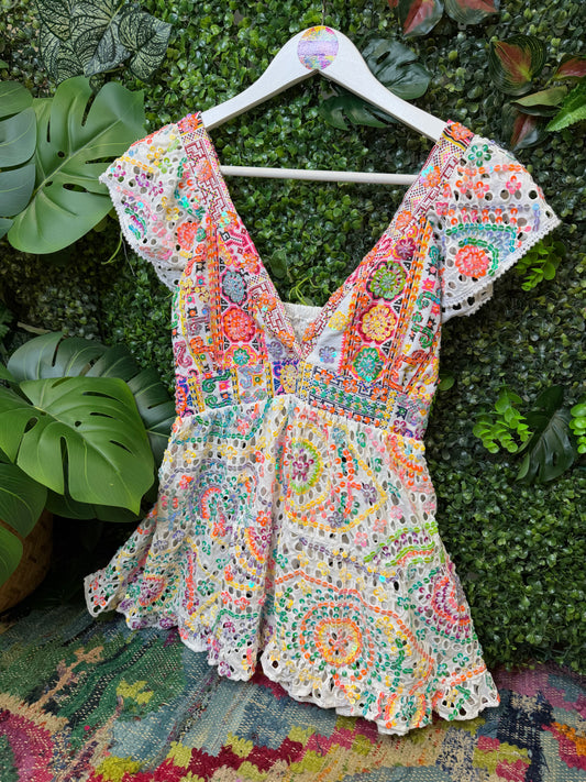 Gypsy Soul Tassel Broderie Anglaise Top 2