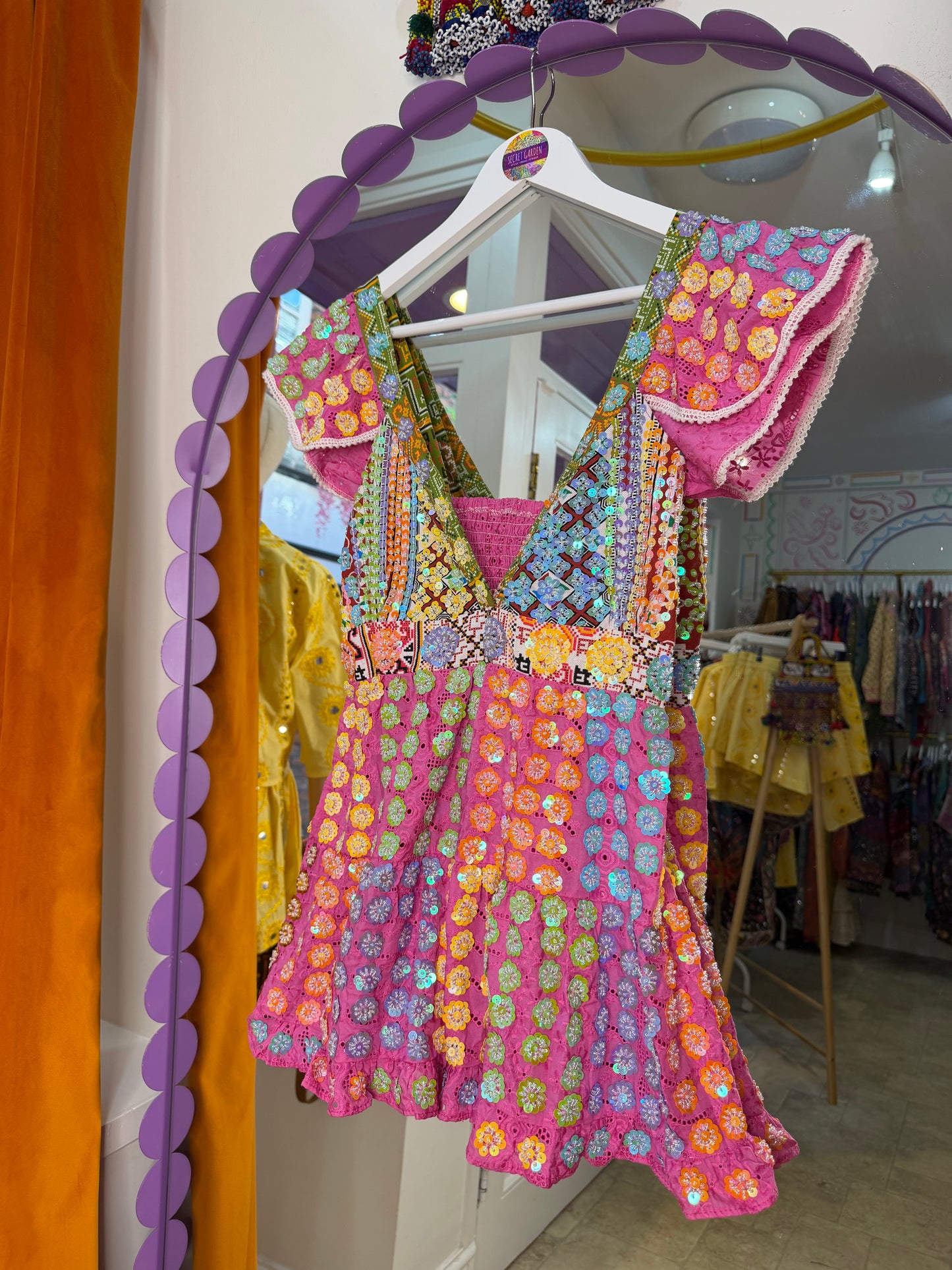Gypsy Soul Tassel Broderie Anglaise Pink Top