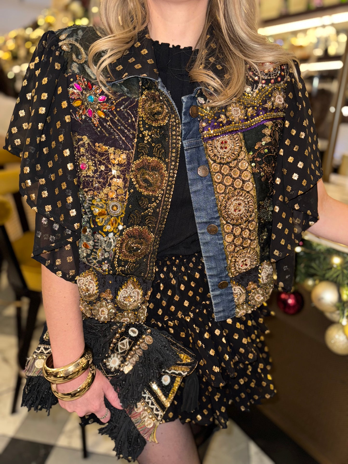 Golden Hour Black Ruffle Shorts