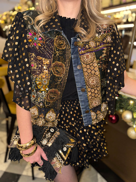 Golden Hour Black Ruffle Shorts