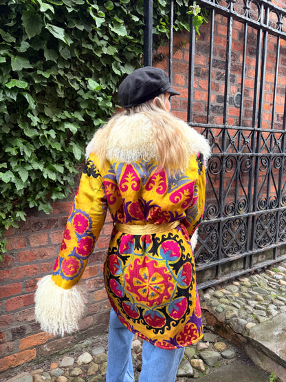 Vintage 70s Suzani Long Coat