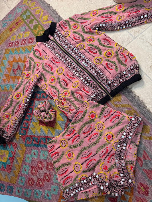 Phulkari Bomber & Shorts Co ord