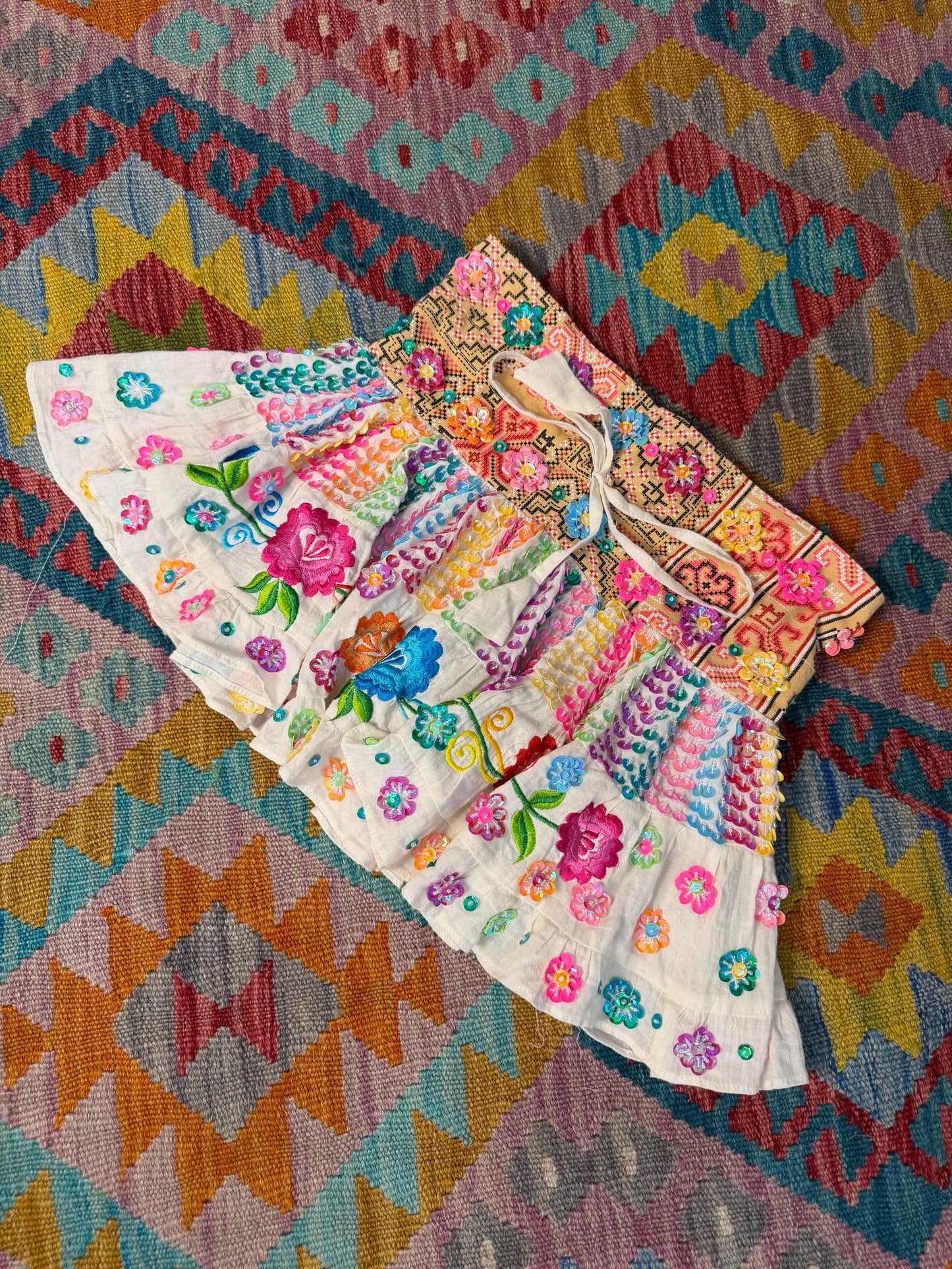 Gypsy Soul Mini Cream Flower Skirts