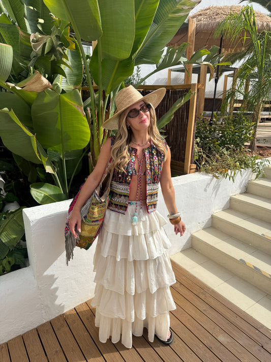 Bohemia Ibiza Ruffle Skirt