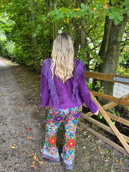 Arizona Purple Tassel Suede Jacket - Pre Order