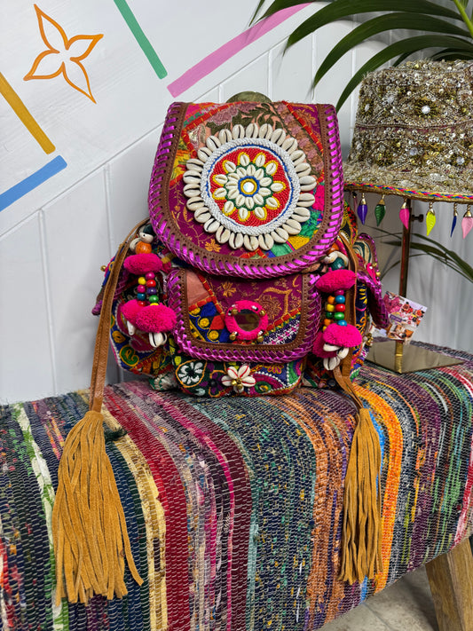 Boho Backpack Pink - 6